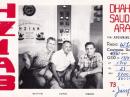 The HZ1AB QSL featured Vic Crawford, W1TYQ (left) with K3PUS and W8GCN. [Courtesy Hamgallery.com]